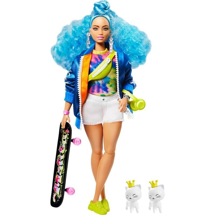 Barbie Extra #4 Curly Blue Hair GRN30