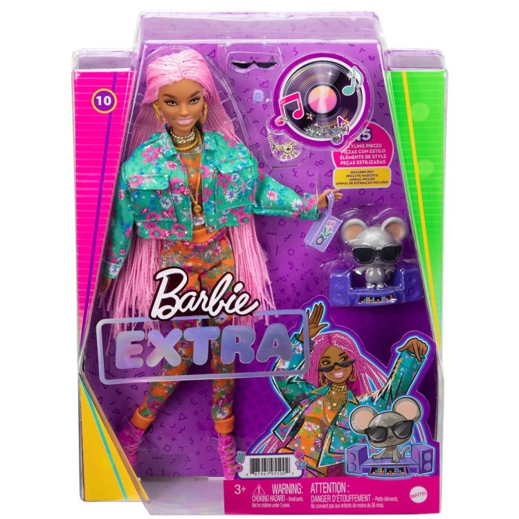 Barbie Extra  #10 Pink Braids Doll GXF09