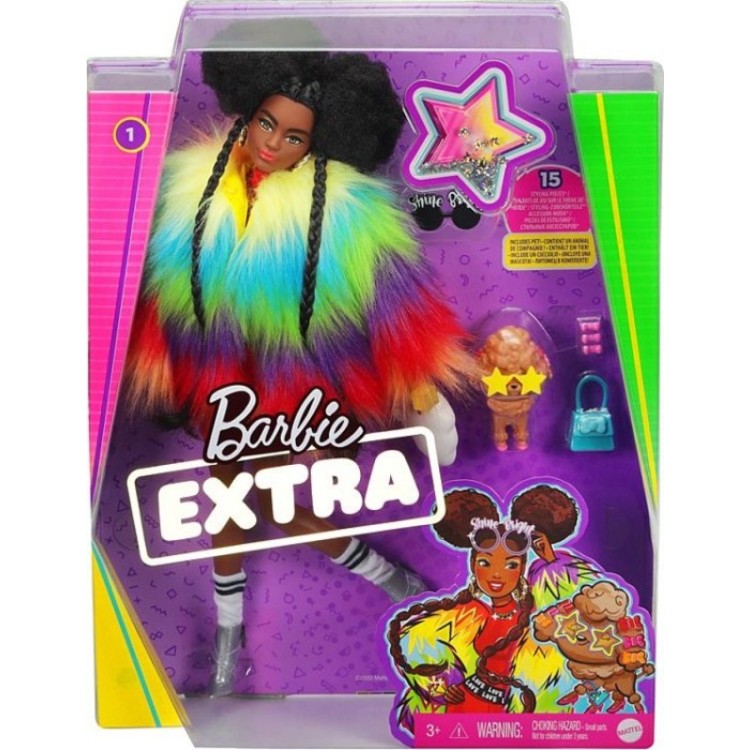 Barbie Extra Rainbow Fur Doll GVR04
