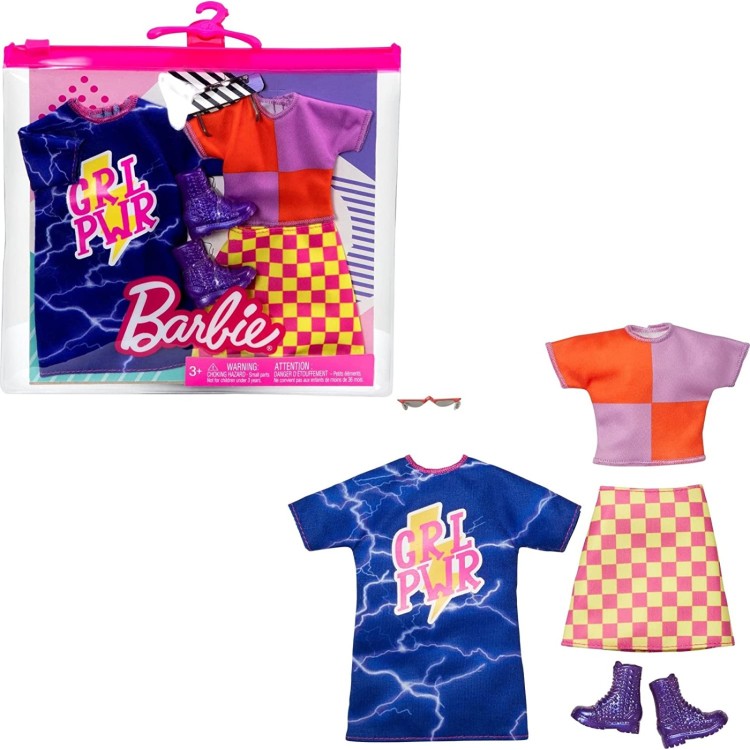 Barbie Fashion 2 Pack - GRL PWR & Purple Boots HBV69