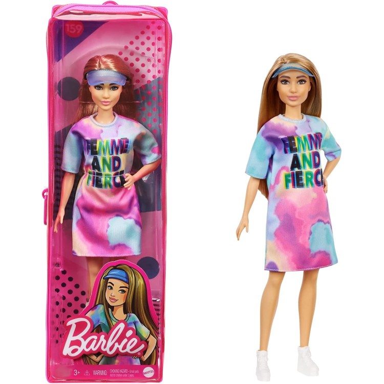 Barbie Fashionistas Doll 159 GRB51 Tye Dye Femme and Fierce shirt