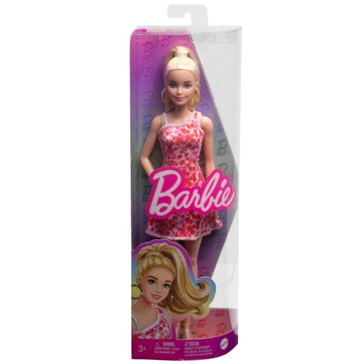 Barbie Fashionistas Doll - 205 Blonde Ponytail Floral Dress FBR37/HJT02
