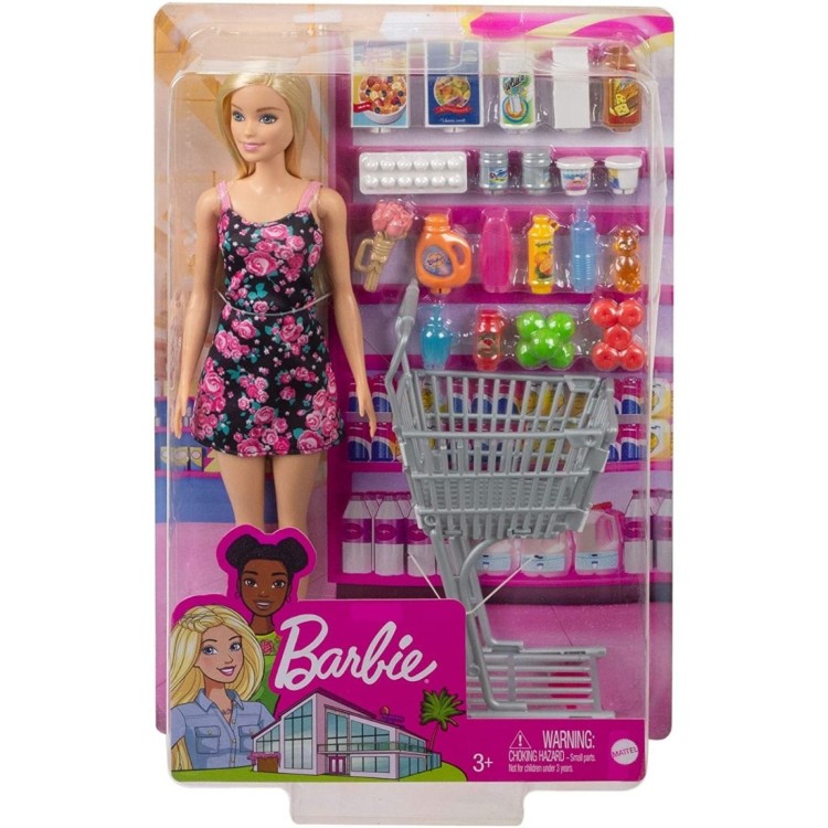 Barbie Shopping Doll With Trolley GTK94