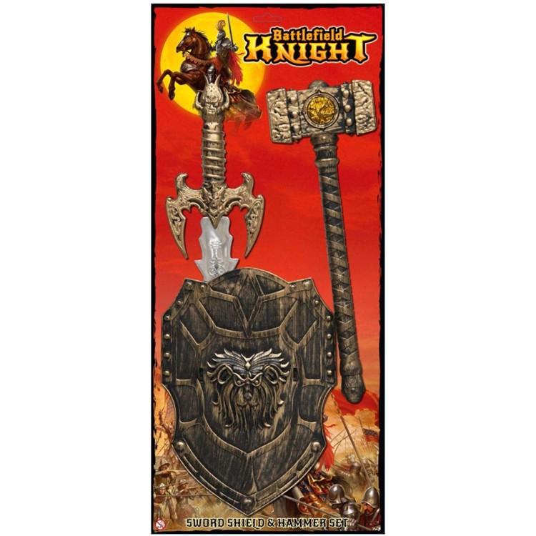 Battlefield Knight Sword Shield and Hammer set TY4150