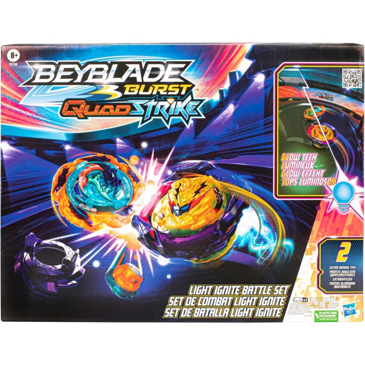 Hasbro Beyblade Burst Light Ignite Quadstrike Battle Set F6780
