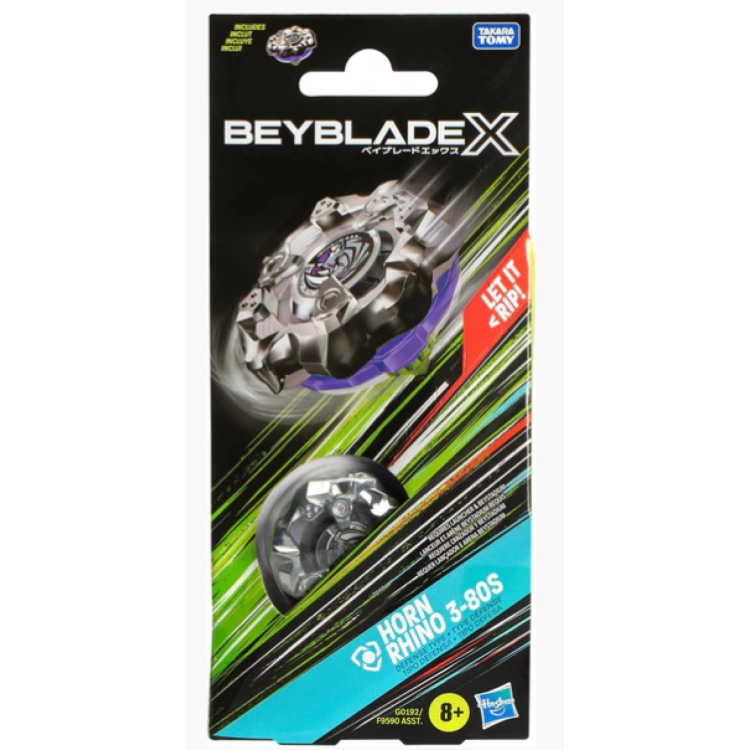 Hasbro Beyblade X Booster Single Top - Horn Rhino 3-80S Defense Type F9590