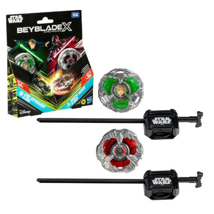 Hasbro Beyblade X Star Wars Takara Tomy Collab Pack Luke Skywalker 4-80B & Darth Vader 4-60P