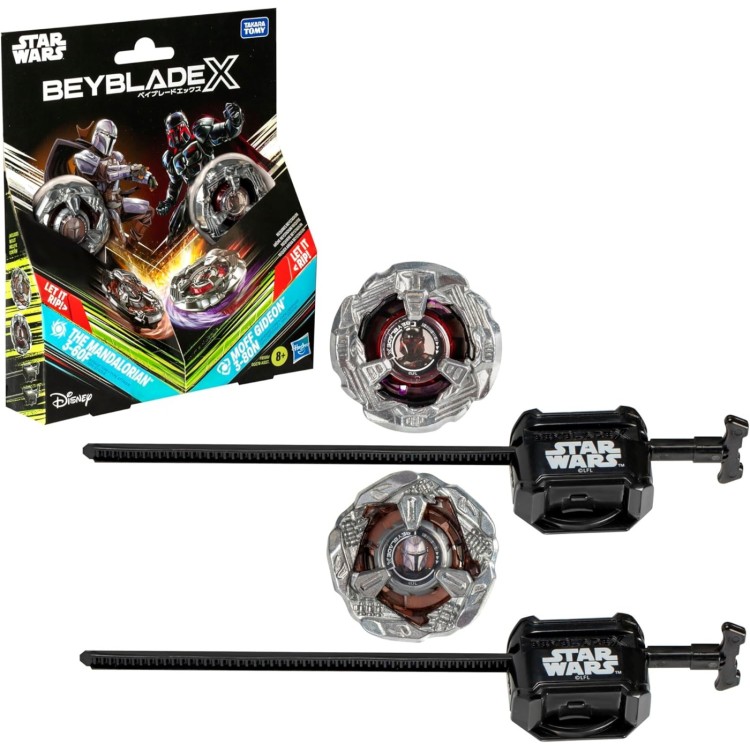 Hasbro Beyblade X Star Wars Takara Tomy Collab Pack The Mandolarian 3-60F & Moff Gideon 3-80N