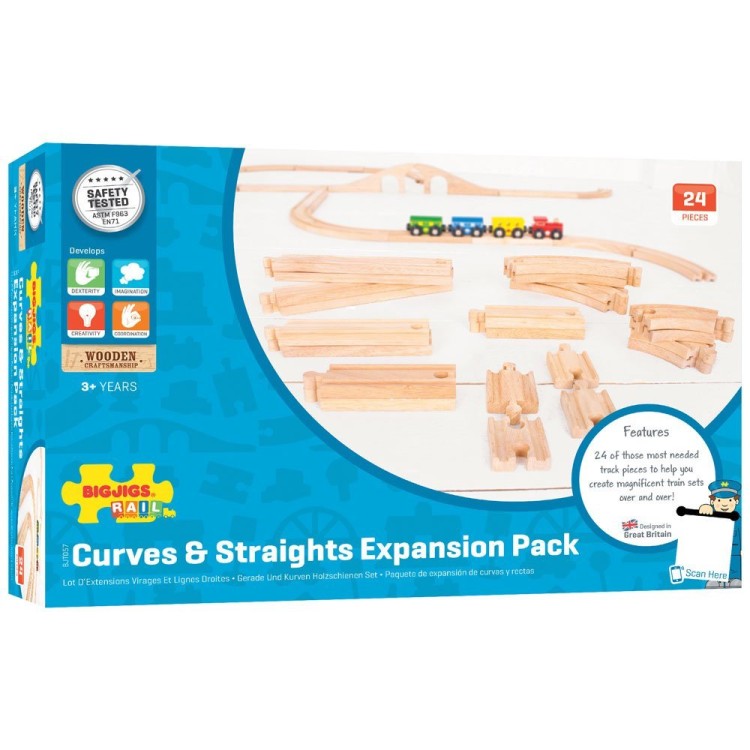 Bigjigs Rail - Curves and Straights Expansion Pack BJT057