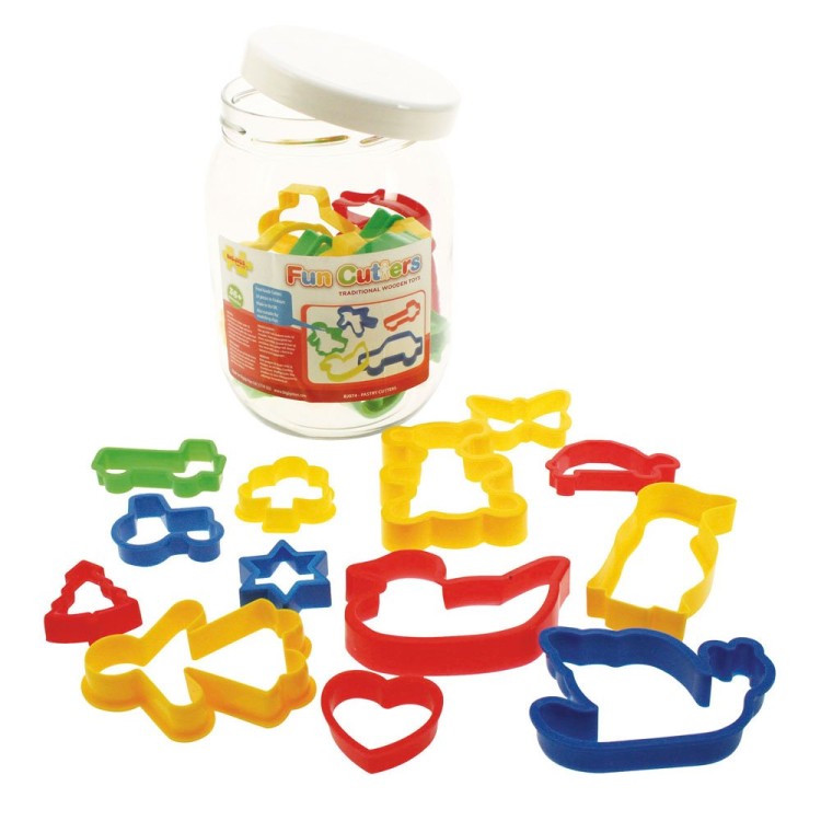 Bigjigs Jar Of 24 Shaped Pastry Cutters BJ074