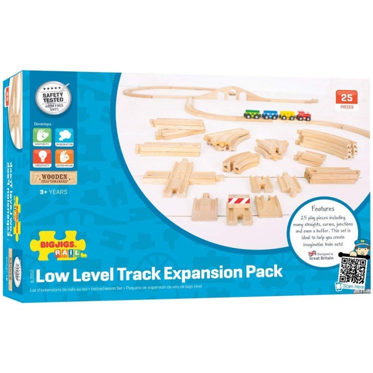Bigjigs Rail -  Low Level Track Expansion Pack BJT052
