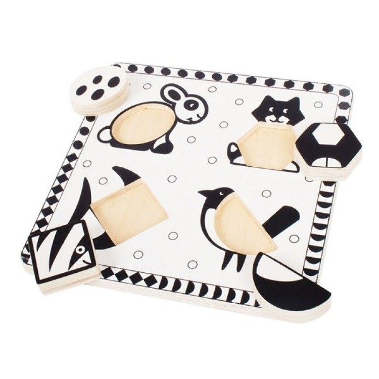 Bigjigs Black and White Puzzle Pets BJ515