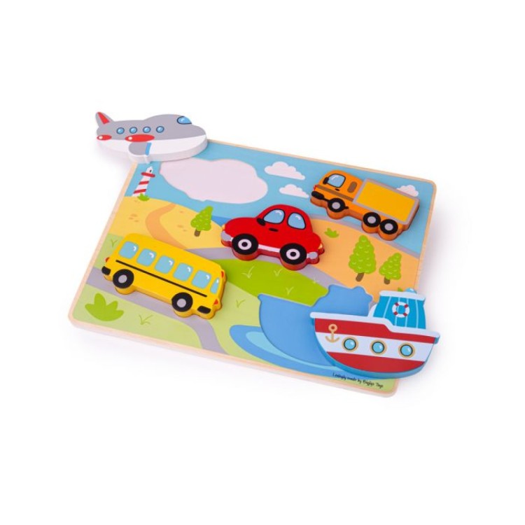 Bigjigs Cars Chunky Lift Out Puzzle BJ025