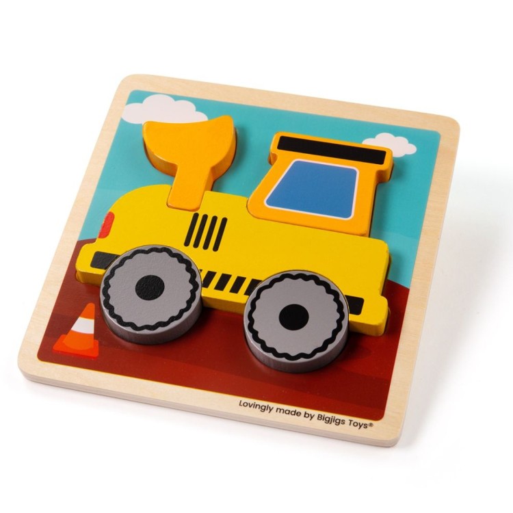 Bigjigs Chunky Lift Out Puzzle - Digger 34058