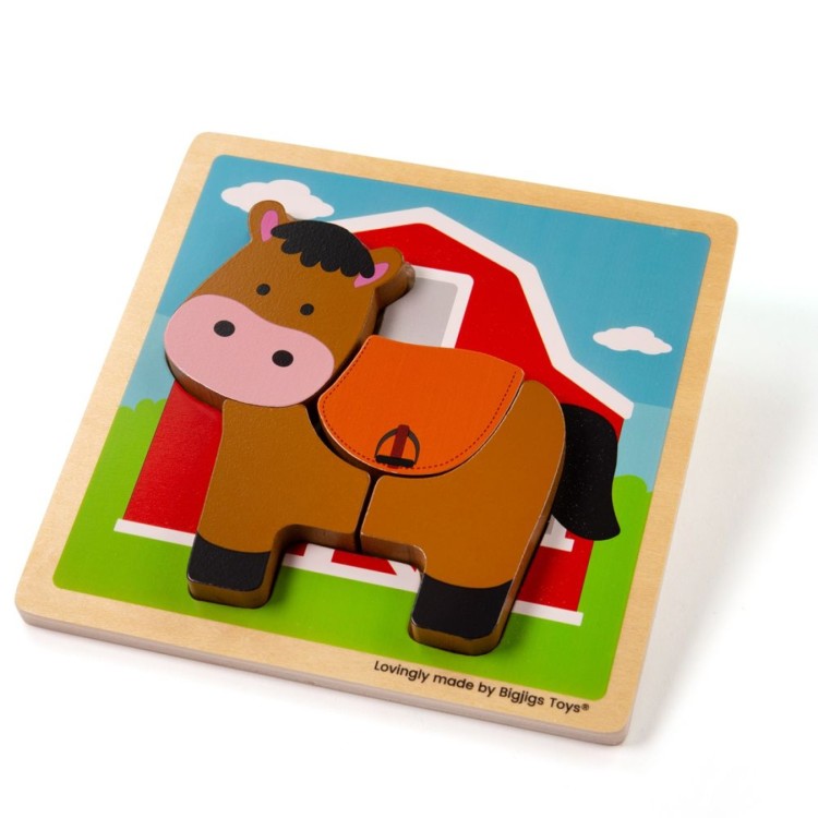 Bigjigs Chunky Lift Out Puzzle - Horse 34054