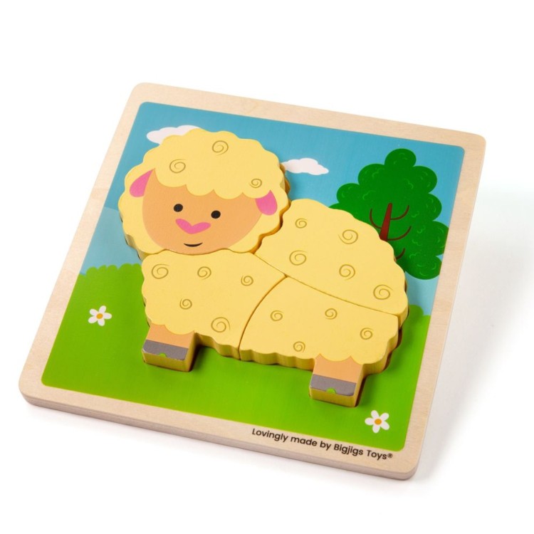 Bigjigs Chunky Lift Out Puzzle - Sheep