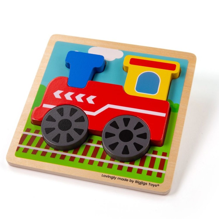 Bigjigs Chunky Lift Out Puzzle - Train 34056