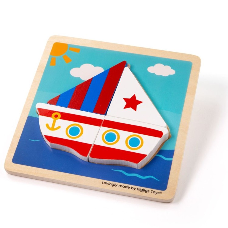 Bigjigs Chunky Lift Out Puzzle Boat 34059