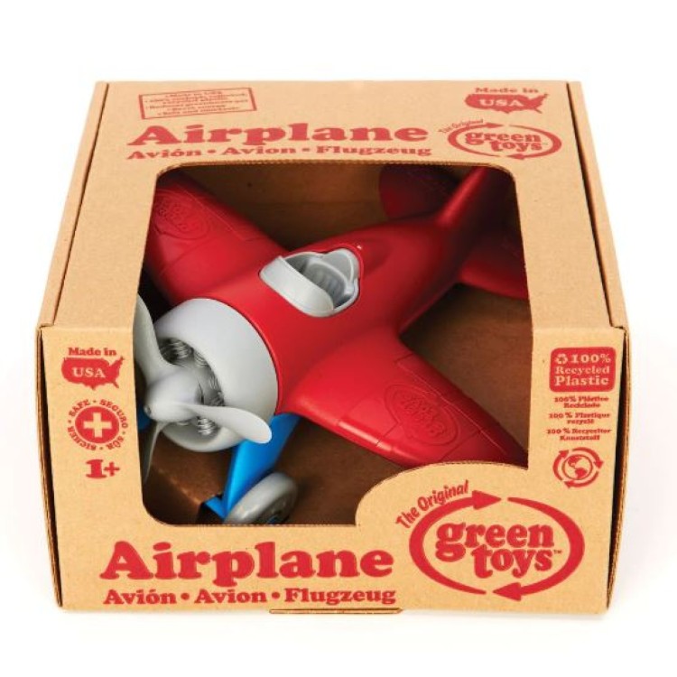 Bigjigs Green Toys Airplane red top blue bottom GTAIRR1026