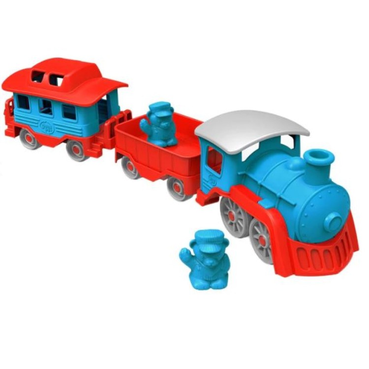 Bigjigs Green Toys Train 6 Piece Set Including 2 Play Figures GTTRNB1054