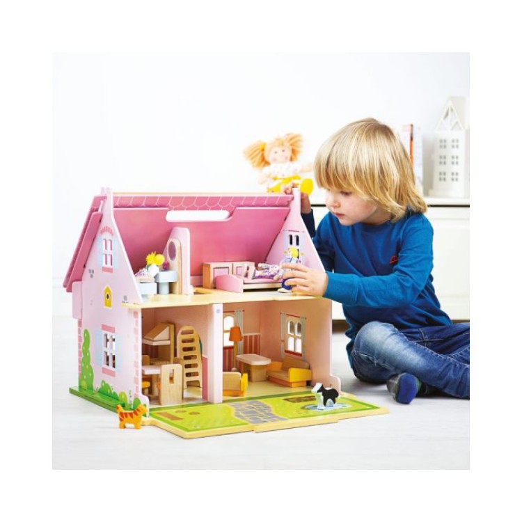Bigjigs Heritage Playset Blossom Cottage Playset JT123