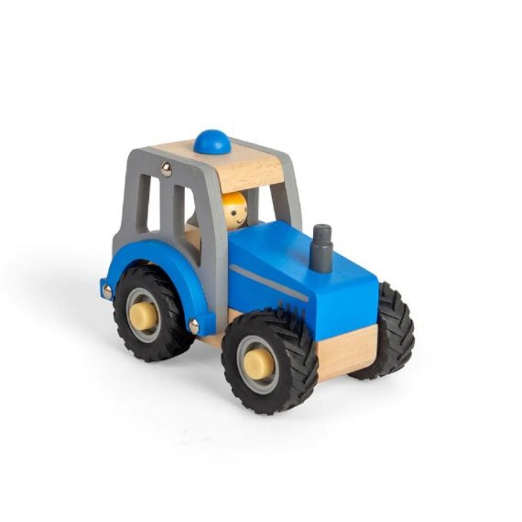Bigjigs Mini Tractor Blue 12m+ 36024