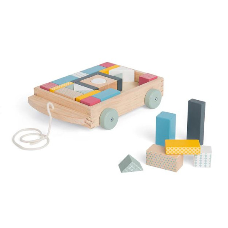 Bigjigs Pull Along Brick Cart 18m+ 35003