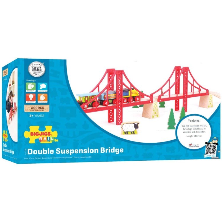 Bigjigs Rail - Double Suspension Bridge BJT136