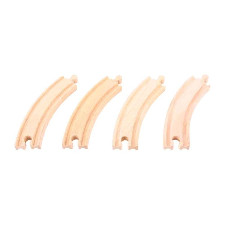 Bigjigs Rail - Long Curves (PACK OF 4) BJT102
