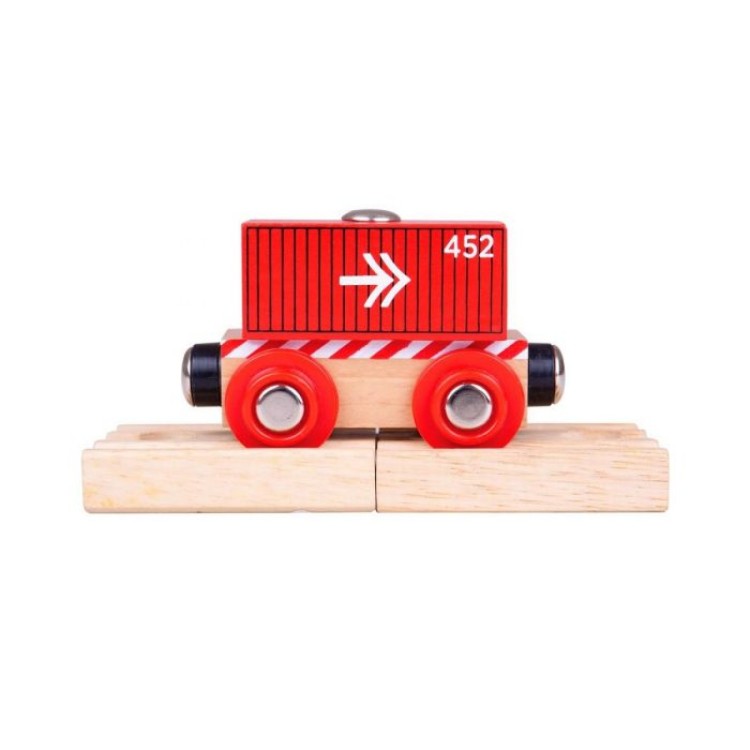 Bigjigs Rail Red Container Wagon BJT485