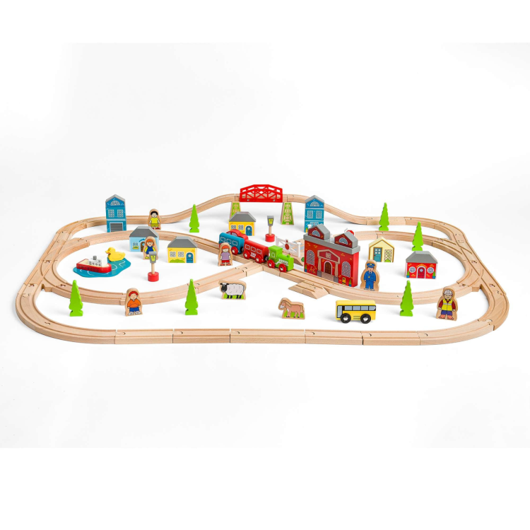 Bigjigs Rail - Town and Country Train Set BJT015