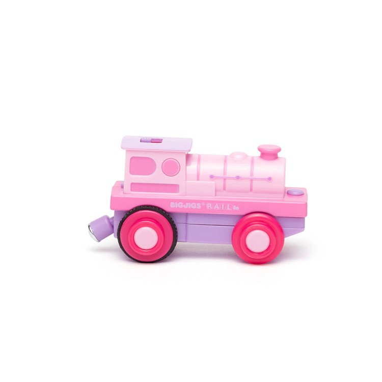 Bigjigs Rail Battery Engine Powerful Pink Loco BJT310