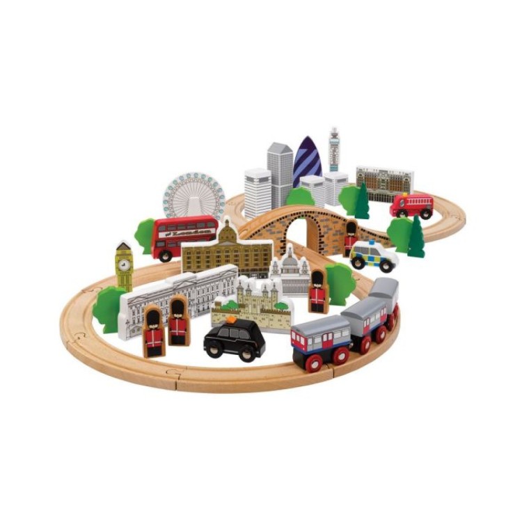 Bigjigs Tidlo City Of London Wooden Train Set T0099