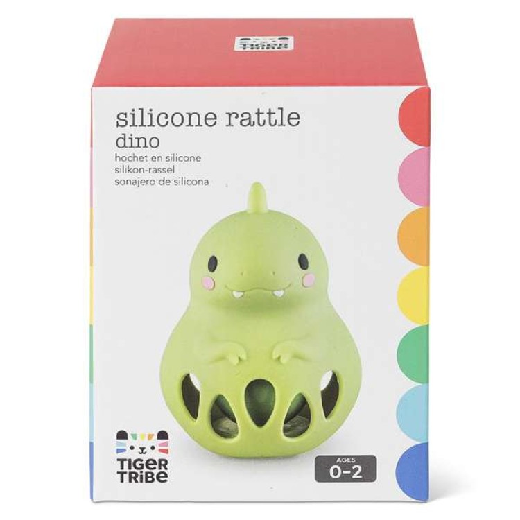Bigjigs Tiger Tribe Silicone Dino Rattle TR11039