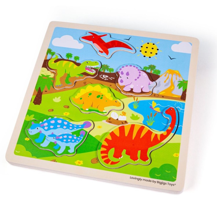 Bigjigs Wooden Sound Puzzle - Dinosaurs 34003
