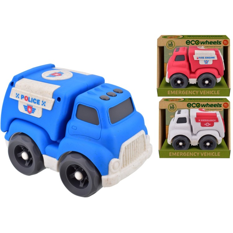 KTL Bio Plastic Eco Wheels Emergency Vehicle 15cm TY0589