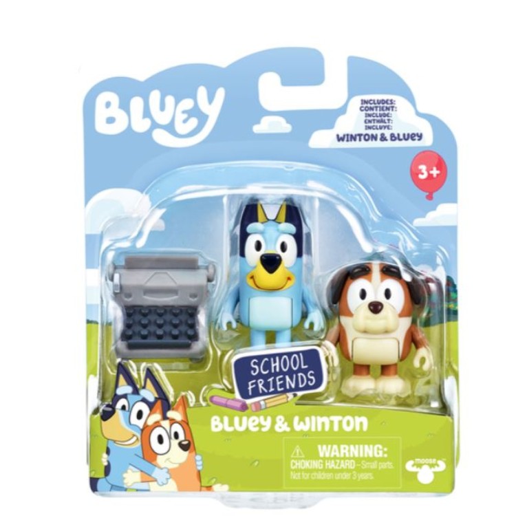 Moose Bluey Figure Two Pack - Bluey And Winton