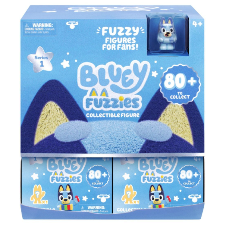 Moose Bluey Fuzzies Collectible Figures Blind Box Asortment Series 1 (one supplied)  19323