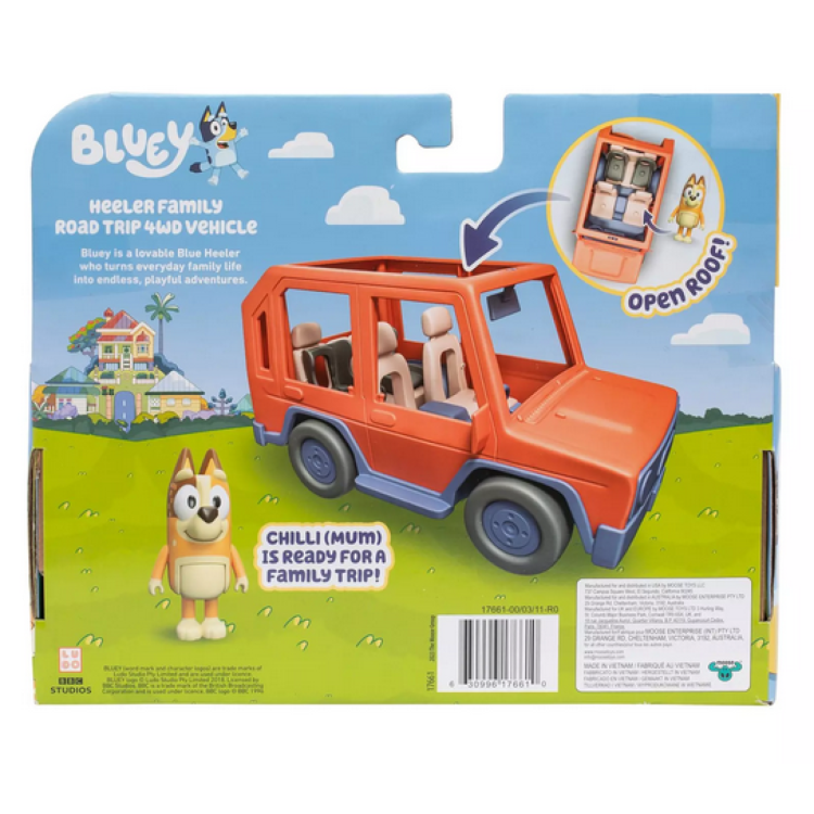 Moose Bluey Heeler Family Road Trip 4WD Vehicle
