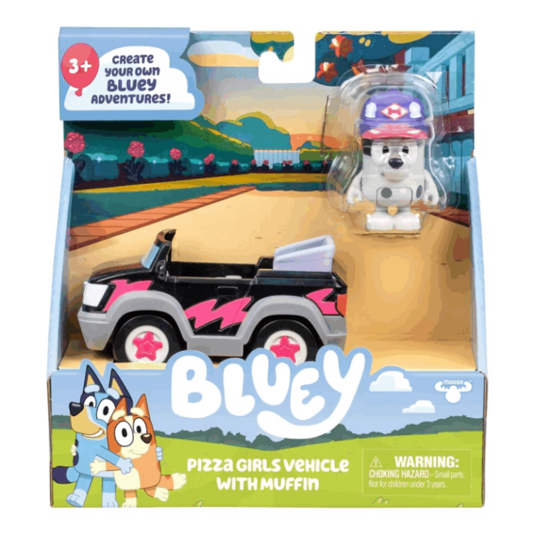 Moose Bluey Pizza Girl's Vehicle With Muffin