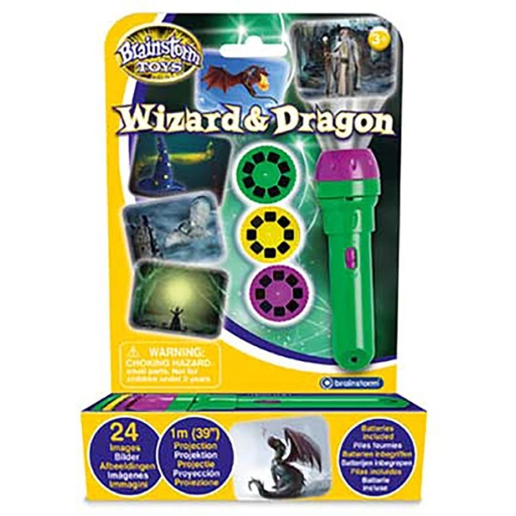 BST Brainstorm Toys Wizard & Dragon Projector Torch