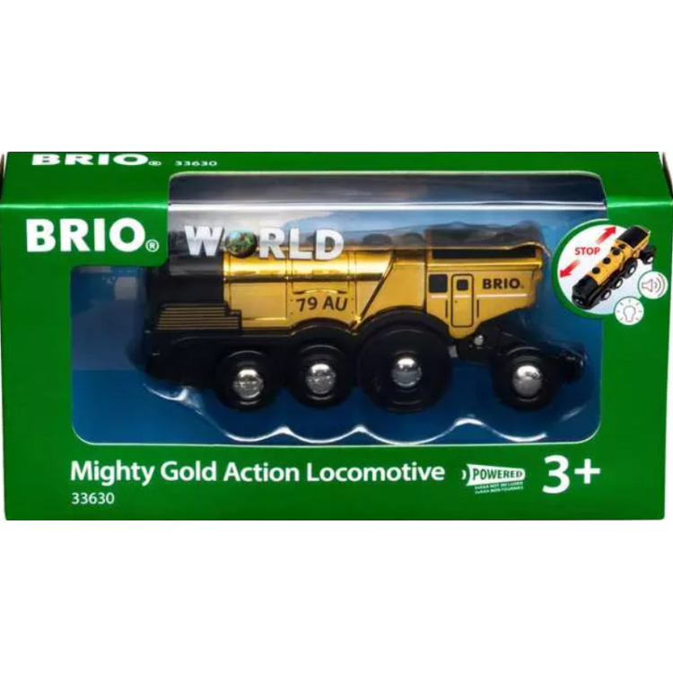 Brio World 33630 Mighty Gold Action Locomotive