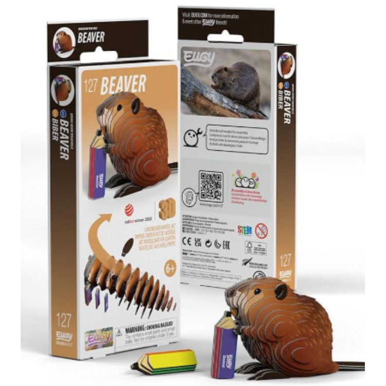 BST Eugy 3D Cardboard Model Kit -127 Beaver