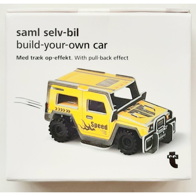 Build Your Own Car With Pull Back Effect