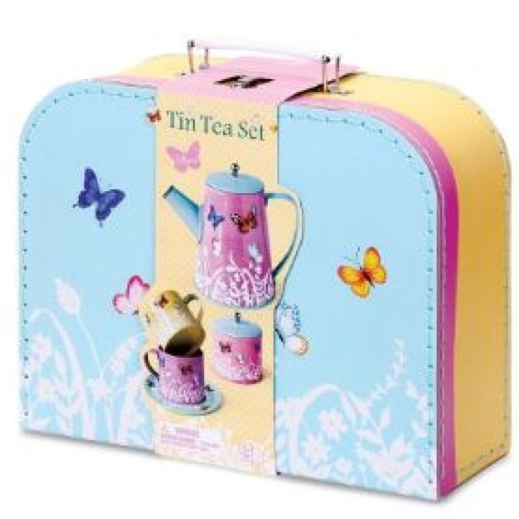 Butterfly Tin Tea Set 18pcs