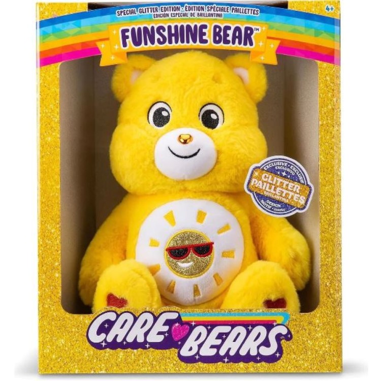 Care Bears 35cm Special Edition Glitter Belly Medium Plush - Funshine Bear