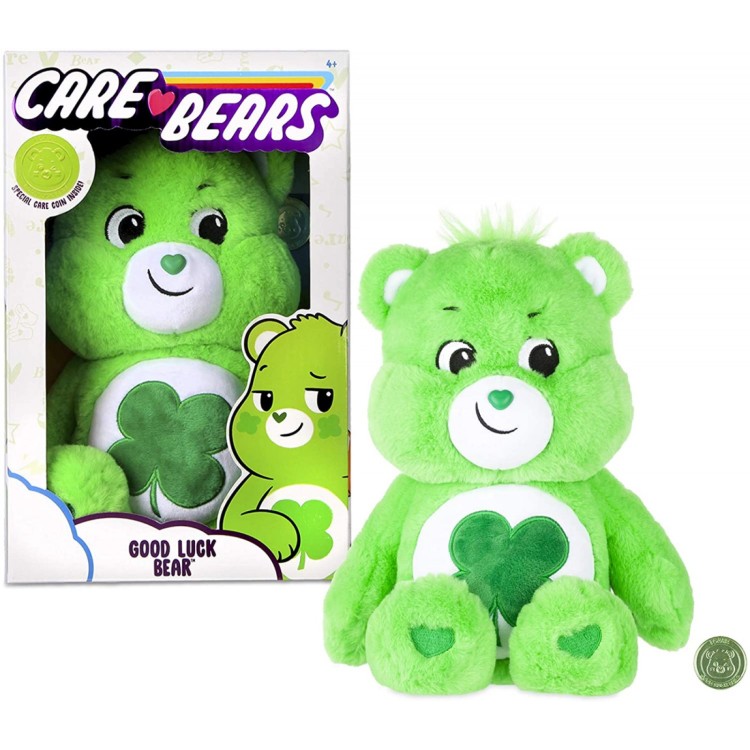 Care Bears Good Luck Bear 14inch Medium In Box GREEN