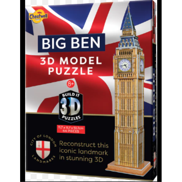 Cheatwell 3d Model Puzzle Big Ben 44  Pieces