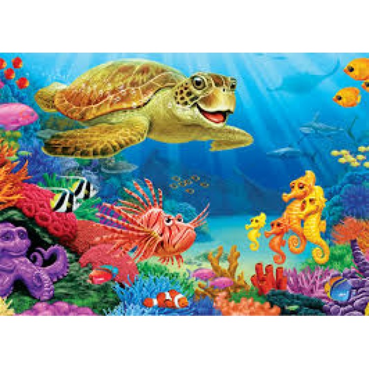 Cheatwell Cobble Hill 35 Piece Puzzle - Undersea Turtle
