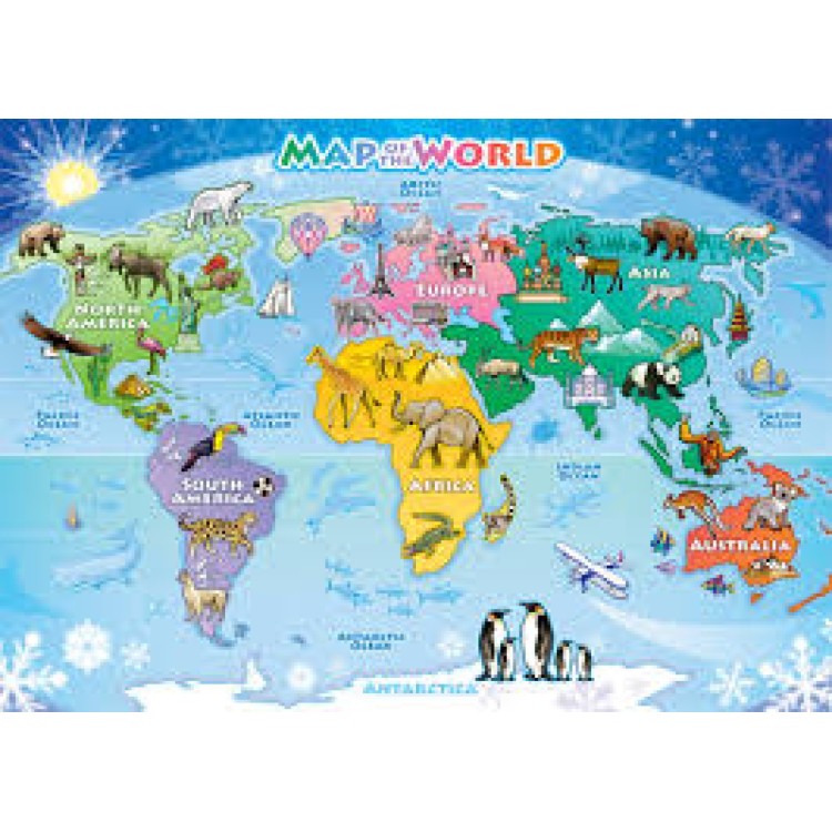 Cheatwell Cobble Hill 35 Piece Puzzle - World Map